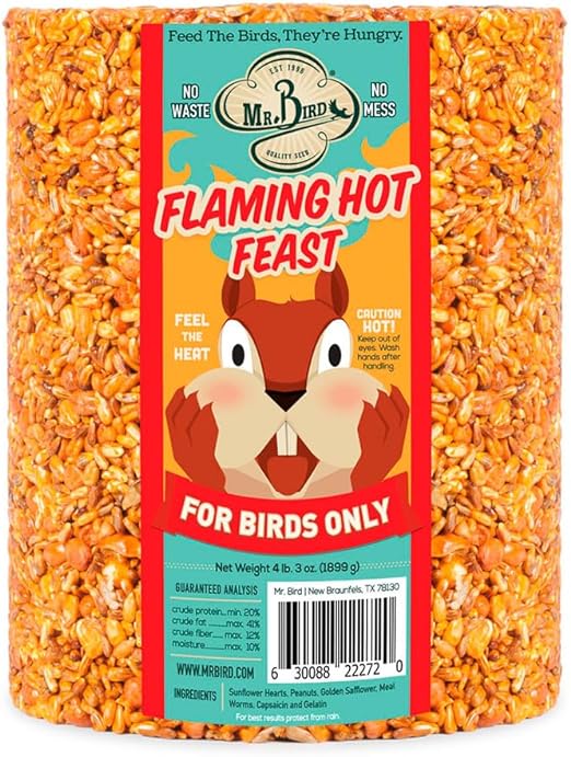 Mr. Bird Flaming Hot Feast Large Wild Bird Seed Cylinder 4 lb. 3 oz.