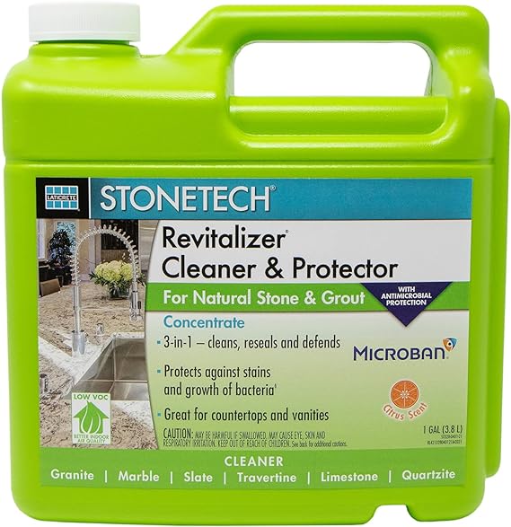 StoneTech RTU Revitalizer, Cleaner & Protector for Tile & Stone, 1-Gallon (3.785L), Cucumber Scent