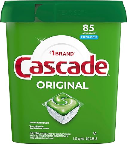 Cascade ActionPacs Dishwasher Detergent, Fresh Scent, 85-Count