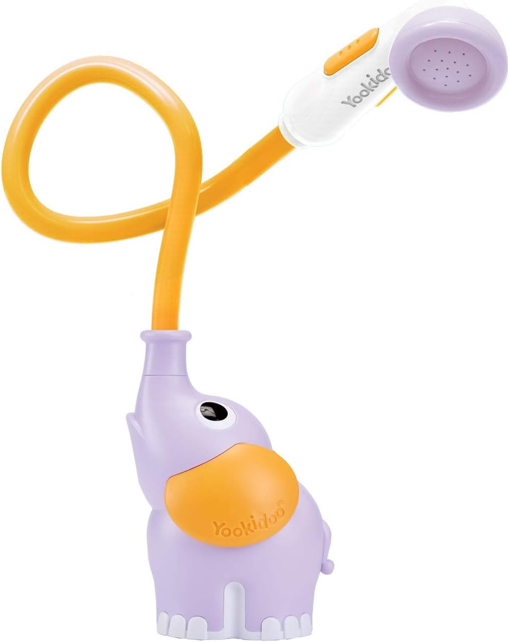 Yookidoo Baby Bath Shower Head - Elephant Water Pump and Trunk Spout - for Newborn Babies in Tub Or Sink